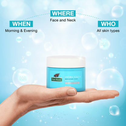 Hydra Touch Skin care kit – Hyaluronic Gel Face wash (100ml) + Face Serum (30ml) + Moisturizing Cream (50ml)