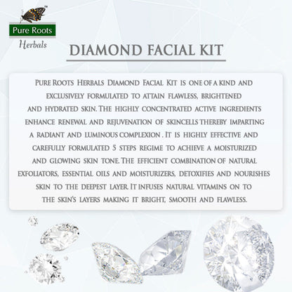 Diamond Facial Kit for Brightened & Hydrated Skin (Pack of 100g)