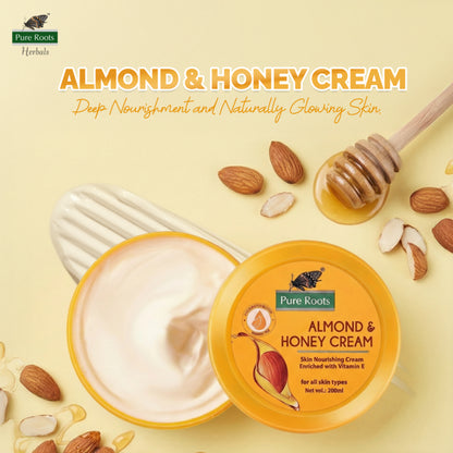 Almond & Honey Skin Nourishing Cream Enriched Vitamin E (Pack of 2)