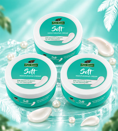 Soft Moisturising Cream With Vitamin E & Glycerin (Pack of 3)