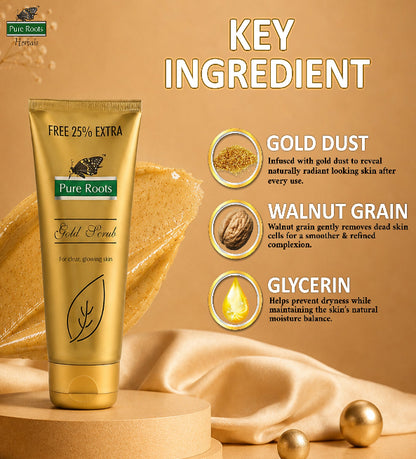Gold Scrub For Clean & Glowing Skin 100ml (Pack of 2)