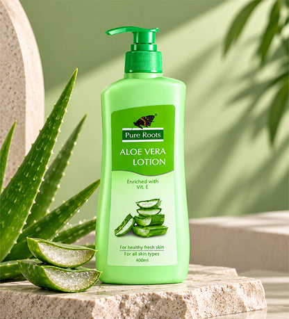 Aloe Vera Body Lotion 400ml with Enriched Vit. E For Healthy Fresh Skin