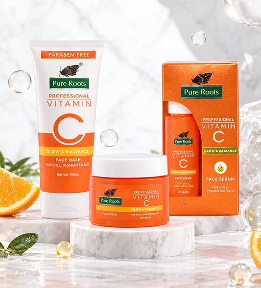 Vitamin C Skincare Kit – Face wash (100ml) + Serum (30ml) + Moisturizing Cream (50ml)