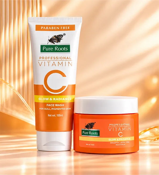 Vitamin C Face Wash (100ml) + Vitamin C Cream (50ml) Combo