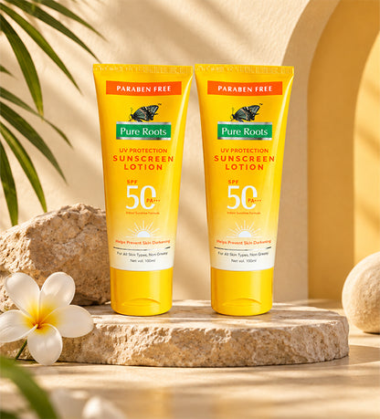 Sunscreen Lotion SPF 50 With UV Protection (Pack of 2)