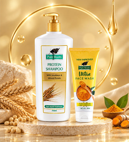 Protein Shampoo 700ml + Ubtan face wash 100ml