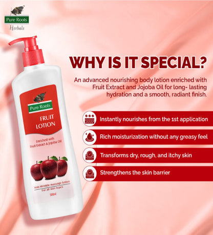 Fruit Body Lotion 300ml Enriched With Fruit Extract & Jojoba Oil (Pack of 2)