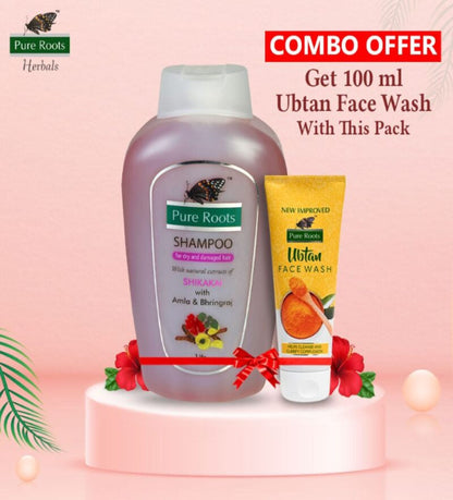 Shikakai Shampoo 1000ml + Ubtan face wash 100ml