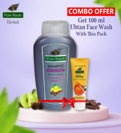 Amla, Shikakai with Reetha Shampoo 1000ml + Ubtan face wash 100ml