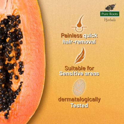 Papaya Hair Removal Cream With Papaya Extract & Sea Butter (Pack of 3)