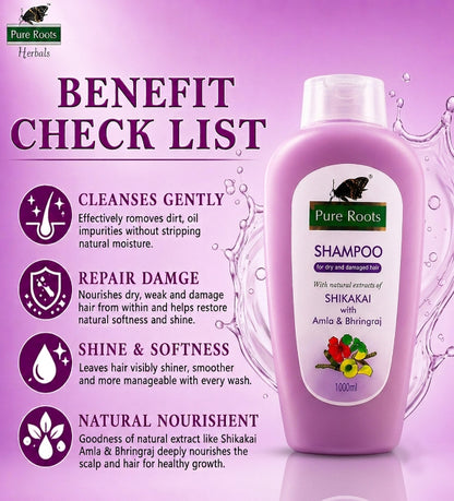 Shikakai Shampoo 1000ml + Ubtan face wash 100ml