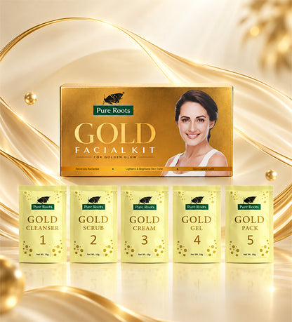 Gold Facial Kit for Golden Glow 50g (Pack of 3)