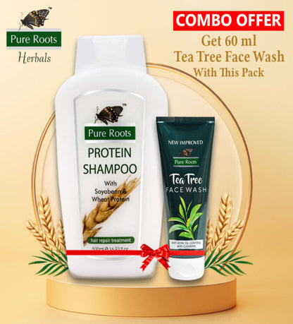 Protein Shampoo 500ml + Tea Tree face wash 60ml