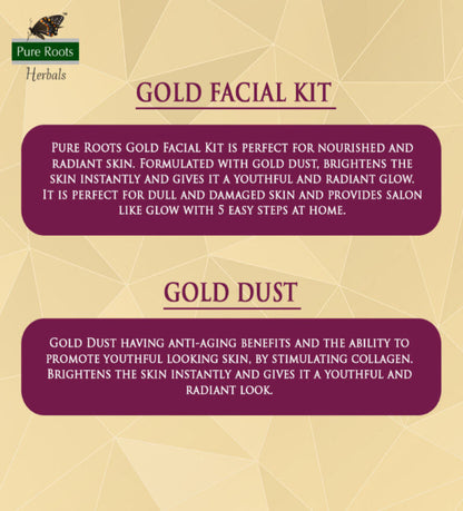 Gold Facial Kit for Golden Glow 50g (Pack of 3)