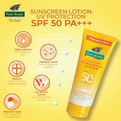 Sunscreen Lotion SPF 50 With UV Protection (Buy 2 Get 1 Offer)