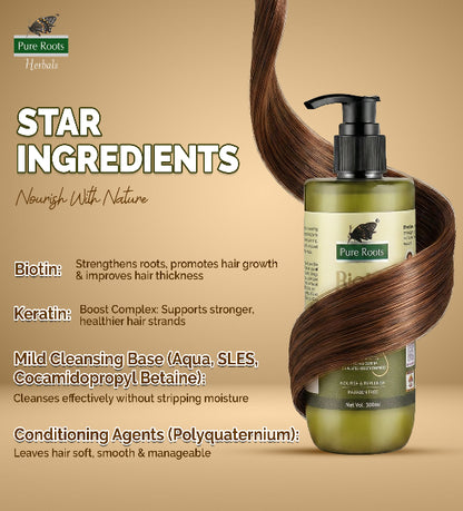 Biotin Shampoo Hair Fall Control | Paraben Free 300ml (Pack of 2)