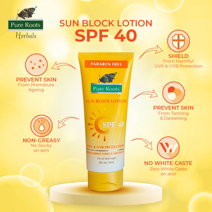 Sun Block Lotion SPF 40 With UVA & UVB Protection (Buy 2 Get 1 Free)
