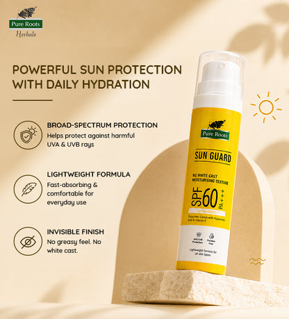 Sunscreen SPF 60 With Hyaluronic Acid & Vitamin E ( Combo Pack)