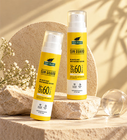 Sunscreen SPF 60 With Hyaluronic Acid & Vitamin E ( Combo Pack)