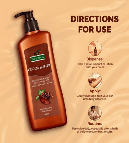 Cocoa Butter Body Lotion 400ml (Pack of 2)