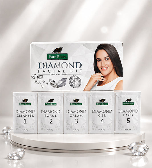 Diamond Facial Kit for Brightened & Hydrated Skin 50g (Pack of 3)