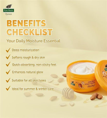 Almond & Honey Skin Nourishing Cream Enriched Vitamin E (500ml)