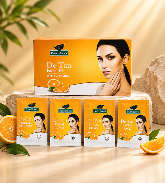 De Tan Facial Kit With Vitamin C 40g (Pack of 3)