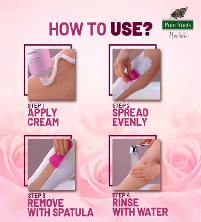 Rose Hair Removal Cream 50g (Pack of 3)