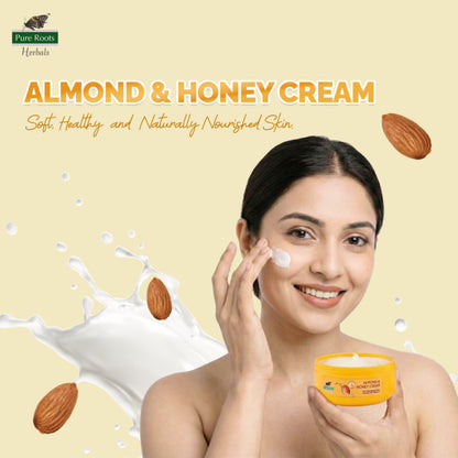 Almond & Honey Skin Nourishing Cream Enriched Vitamin E (Pack of 2)