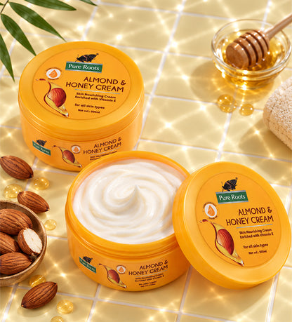 Almond & Honey Skin Nourishing Cream Enriched Vitamin E (Pack of 2)