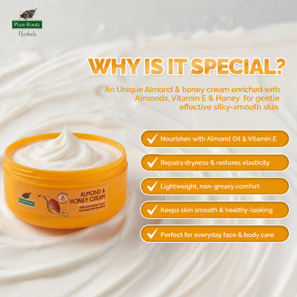 Almond & Honey Skin Nourishing Cream Enriched Vitamin E (Pack of 2)