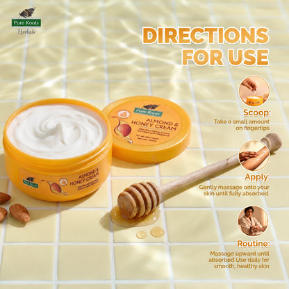 Almond & Honey Skin Nourishing Cream Enriched Vitamin E (Pack of 2)