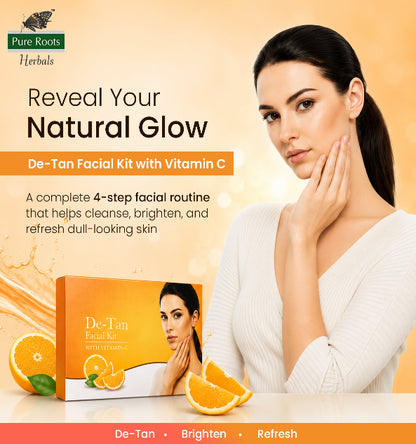 De Tan Facial Kit With Vitamin C (Pack of 80g)