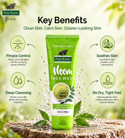 Neem Face Wash for Pimple Control 100 ml (Pack of 3)
