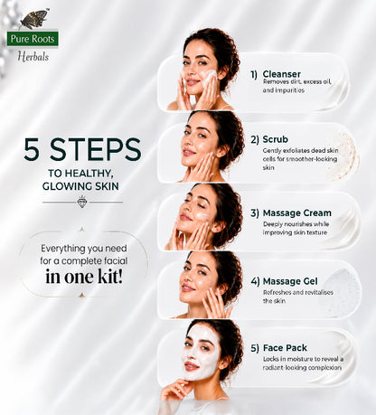 Diamond Facial Kit for Brightened & Hydrated Skin 50g (Pack of 3)