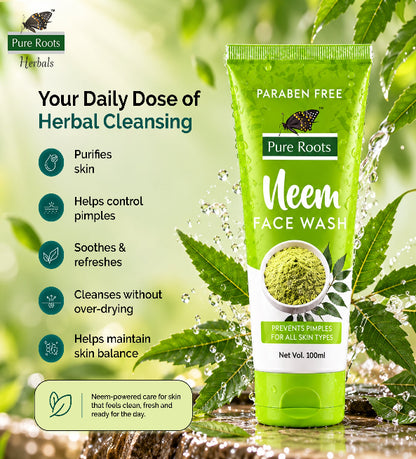 Neem Face Wash for Pimple Control 100 ml (Pack of 3)