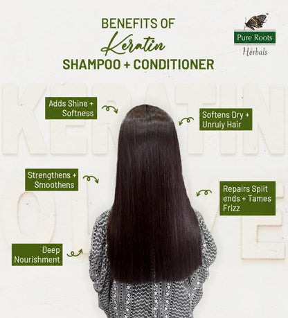 Advanced Keratin Shampoo (300ml) With Conditioner ( 100ml)- Combo Pack