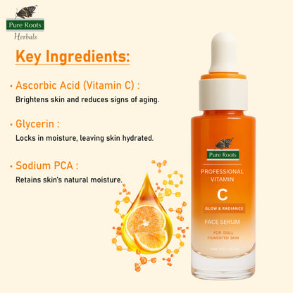 Vitamin C Glow & Radiance Face Serum For Dull Pigmented Skin