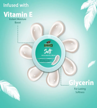 Soft Moisturising Cream With Vitamin E & Glycerin (Pack of 2)