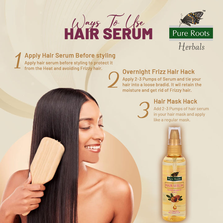 Hair Serum With Argan Oil And Vitamin E Pack of 2  (200 ml)