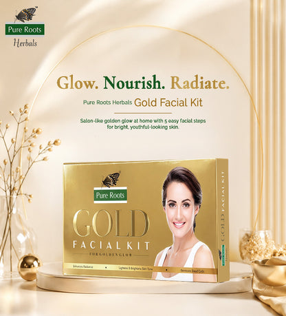 Gold Facial Kit for Golden Glow 50g (Pack of 3)