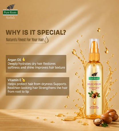 Hair Serum 100ml Enriched with Argan Oil & Vitamin E (Pack of 2)