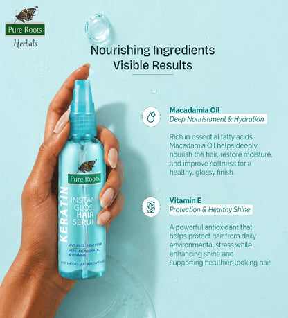 Keratin Instant Gloss Hair Serum 100ml (Pack Of 2)