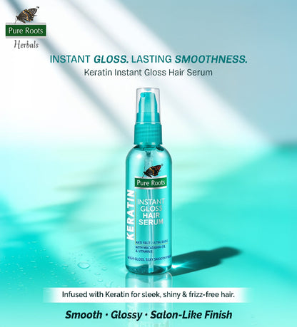 Keratin Instant Gloss Hair Serum 100ml (Pack Of 2)