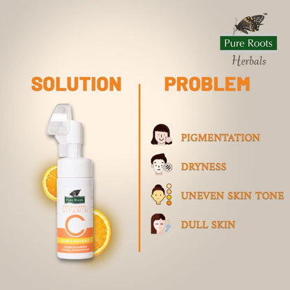Vitamin C Glow & Radiance Foam Cleanser Face Wash (Pack of 150ml)