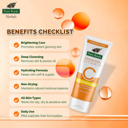 Vitamin C Glow & Radiance Face Wash (Pack of 2)