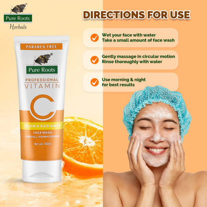 Vitamin C Glow & Radiance Face Wash (Pack of 2)