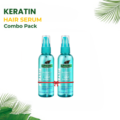 Keratin Instant Gloss Hair Serum 100ml (Pack Of 2)