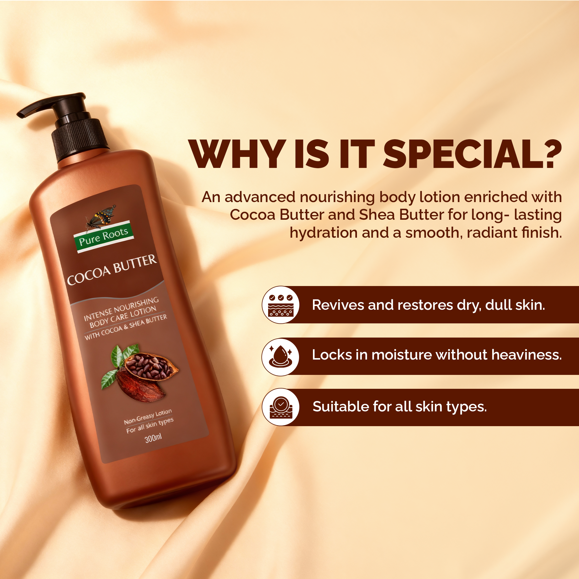 Cocoa Butter Body Lotion 300ml (Buy 1 Get 1 offer) - Image 3