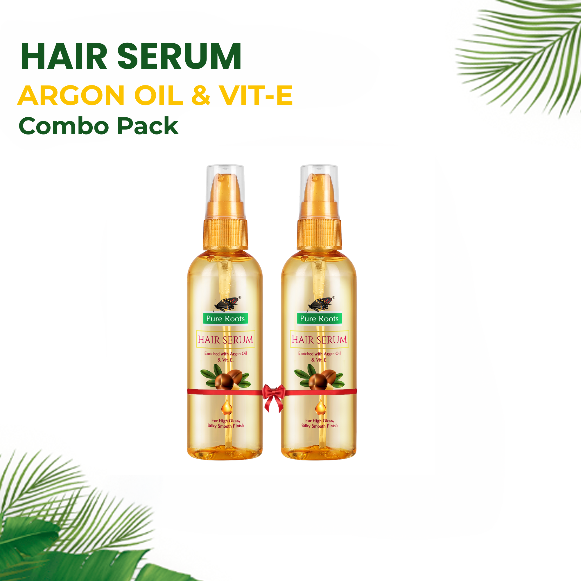 Hair Serum with Argan Oil & Vitamin E 100ml (Pack of 2)